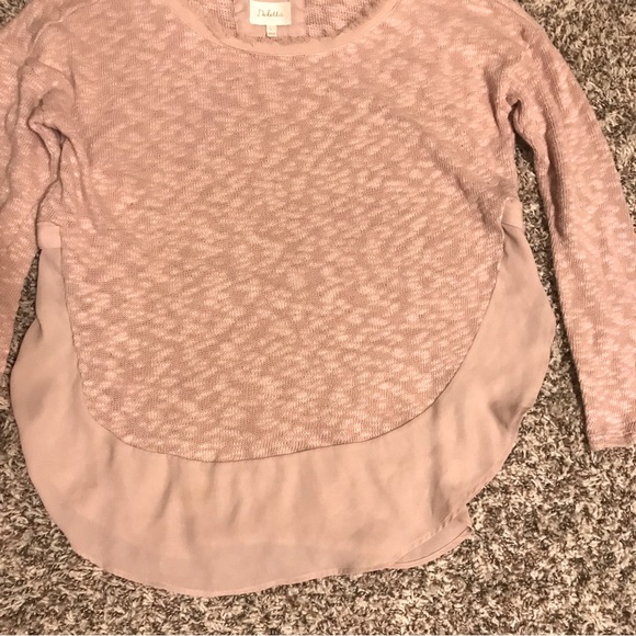 Anthropologie Deletta Blush Pink Lightweight Nubby Sweater - Picture 4 of 13